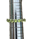 Judith Ripka Sterling Silver Peridot Eternity Ring size 6-1/2