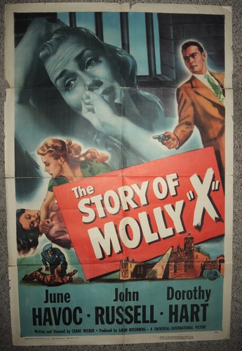 vintage movie poster 1949 story of molly x bad girl crime film