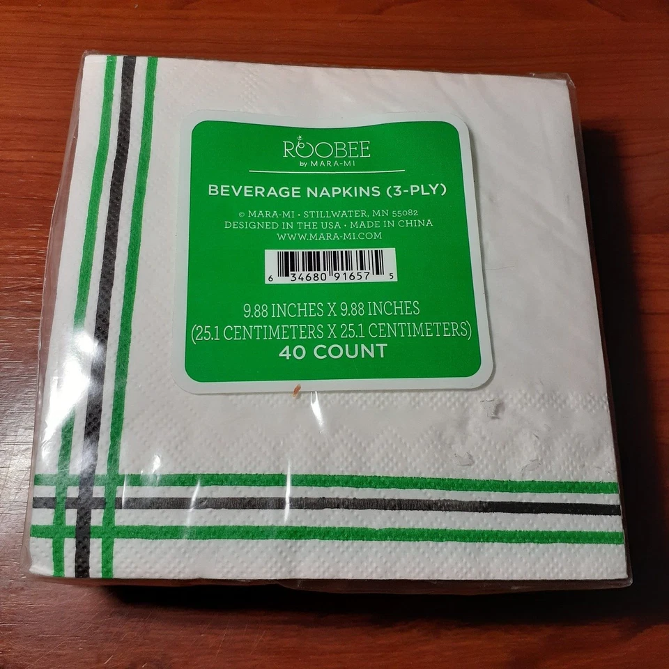 St Patricks Day Paper Party Napkins Cheers Shamrock Irish Cocktail Dessert 40 pc - Image 2 of 3