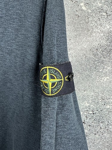 STONE ISLAND BLUE BASIC SWEATER PULLOVER MEN’S COTTON SIZE M-L - Picture 11 of 15
