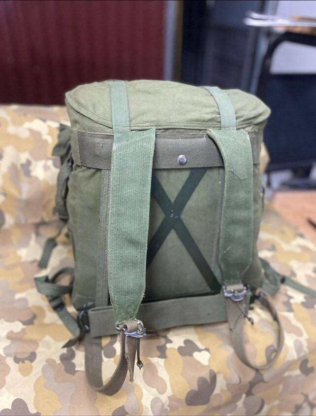 South Vietnamese Cotton Canvas Backpack ARVN Rucksack X Frame