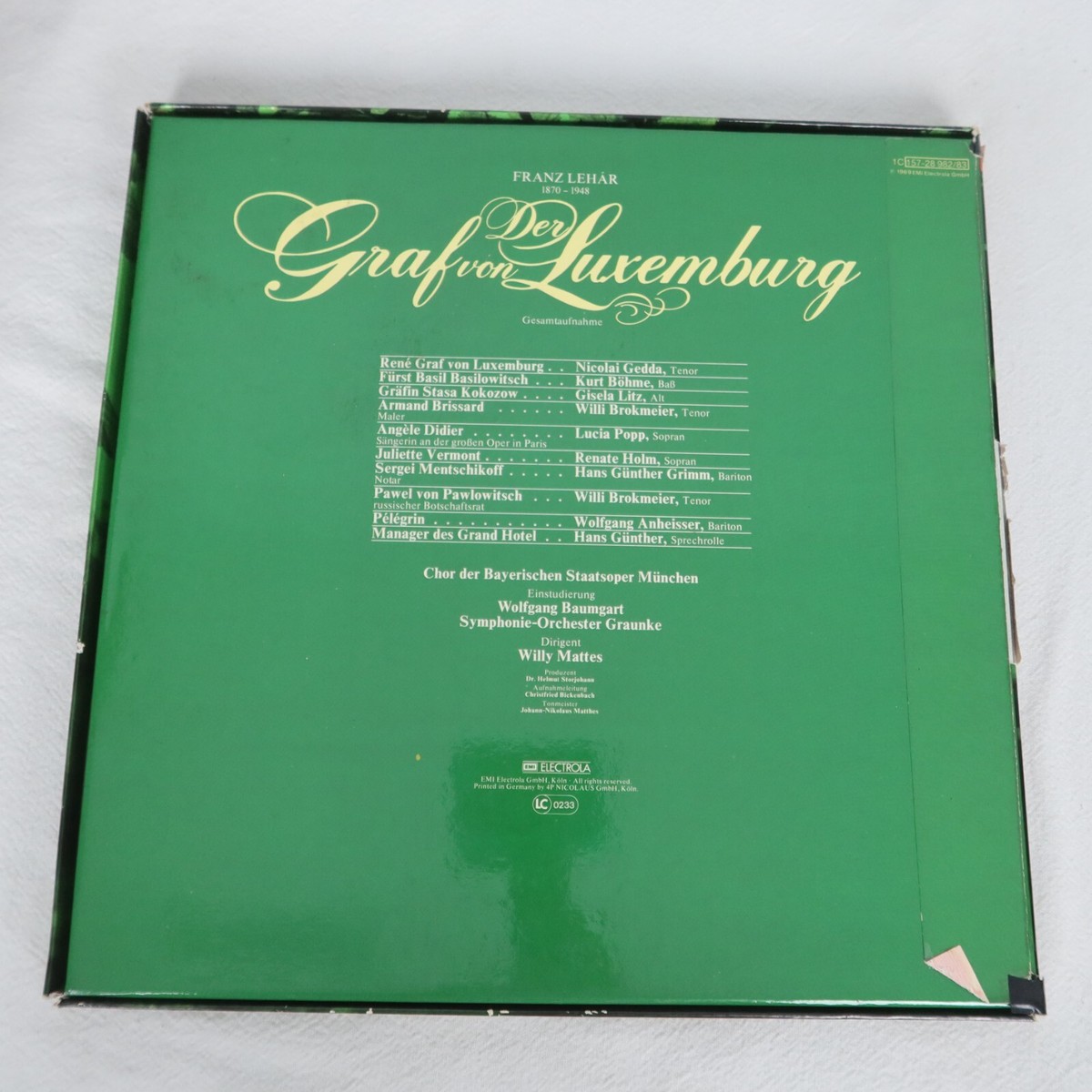 Willy Mattes Lehar Der Grafvon Luxemburg Boxsxet LP Vinyl