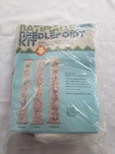 Vintage Naturally Needlepoint Kit Decorator Bell Pull Hanging #2 Rose - Sealed