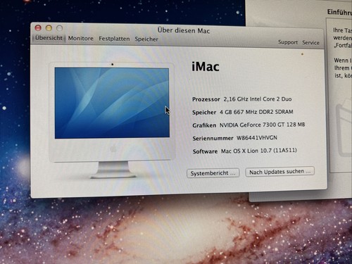 iMAC 21.5 Rarität 4GB SSD 250GB Apple - Bild 3 von 10