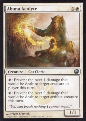 2X ABUNA ACOLYTE 1/249 SCARS OF MIRRODIN MTG MAGIC NM X2 (yourdeckbuilder)