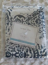 NIP LIZ & ROO Navy & White Design CRIB SKIRT - 17" Drop