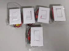 Lot of 5 Cloudy Bay Rocker Switch Dimmer 3 Way Single Pole CBLD001WH NEW
