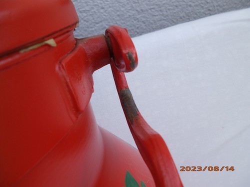 Alte Milchkanne mit Deckel GROSS rot bemalt Deko Bodenvase Schirmständer 50 cm H - Bild 8 von 11