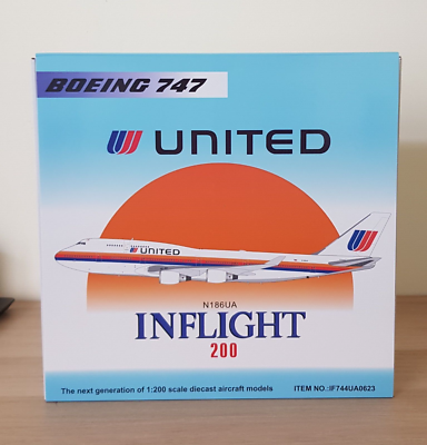 InFlight 1/200 IF744UA0623, Boeing 747-400 United Airlines N186UA