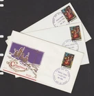 AUSTRALIA LOT OF 3 1970 CHRISTMAS FDC UNADDRESSED
