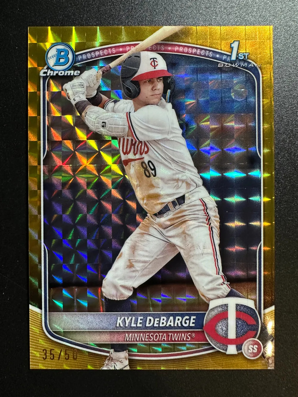 2025 Bowman 1st Chrome Prospects Gold Geometric #BCP-139 Kyle DeBarge /50 -HD