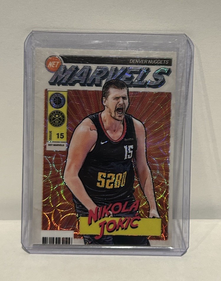 Nikola Jokic 2023-24 HOOPS Premium Stock Net Marvels Case Hit SSP