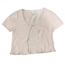 Sincerely Jules Cardigan Short Pink Fuzzy Women’s Size Small
