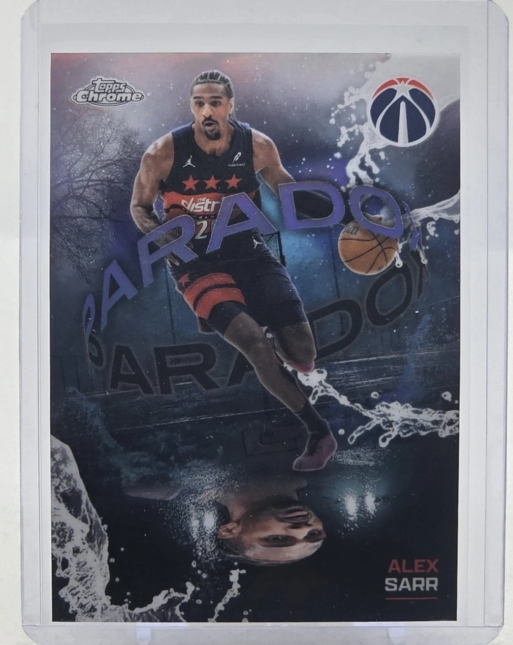 Alex Sarr SSP 2025-26 Topps Chrome Update Paradox #PX-14 Case Hit Wash. Wizards!