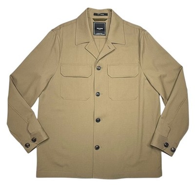 Todd Snyder Wool Gabardine Spread Collar Overshirt in Mushroom Size  M New $598