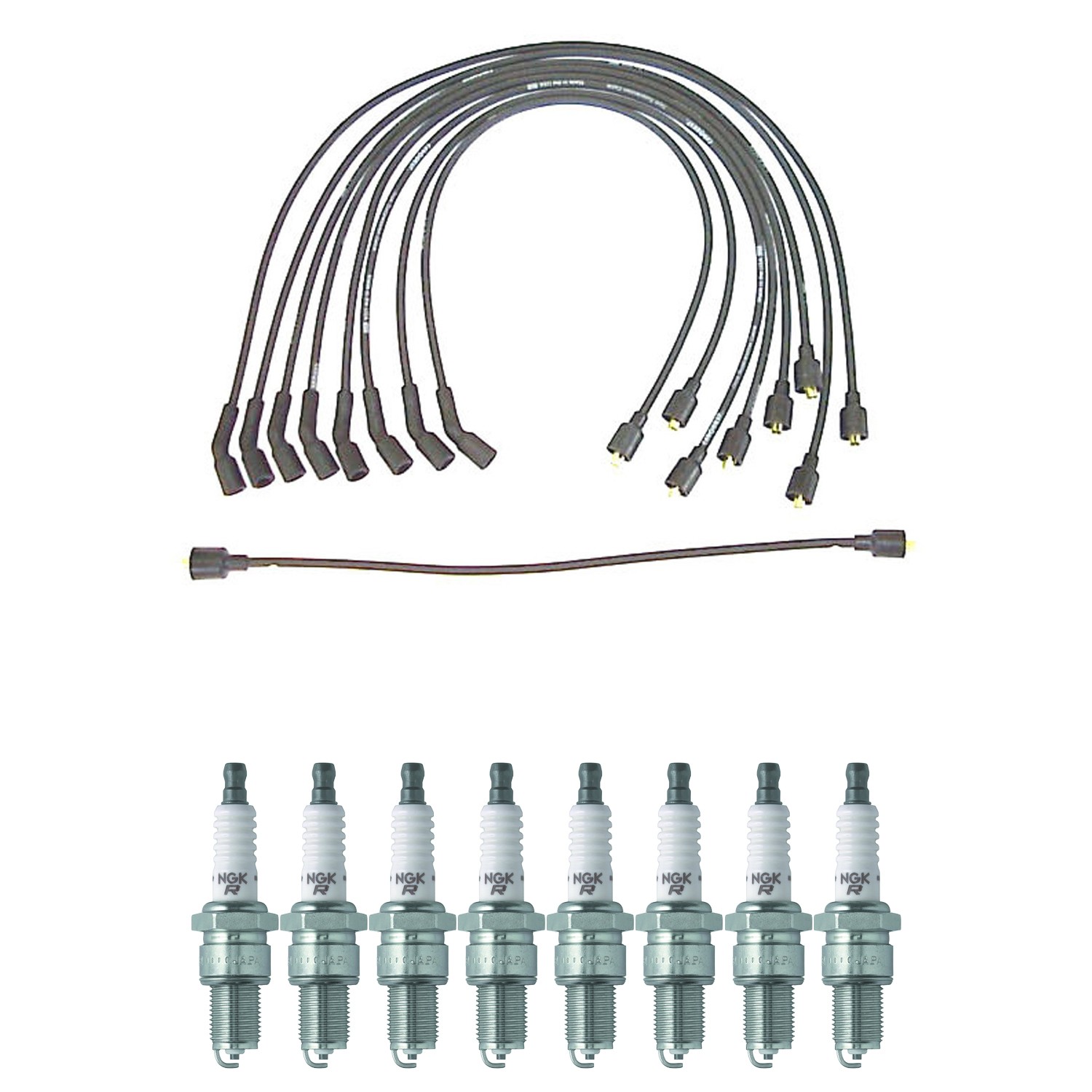 Denso Ignition Wires and NGK Spark Plugs Kit for American Motors Concord 5.0L V8