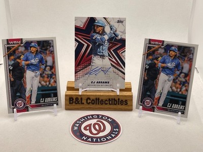 2026 Topps Series 1 CJ ABRAMS AUTO Nationals - BSA-CA - Plus 2 Bonus Base Cards