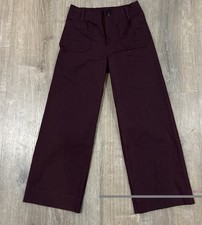 Maeve Colette Magic Fabric Crop Wide-Leg Pants Womens 27P Purple Anthropologie