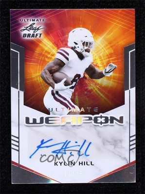 2021 Leaf Ultimate Draft Silver Spectrum 11/15 Kylin Hill Rookie Auto RC 0q1p