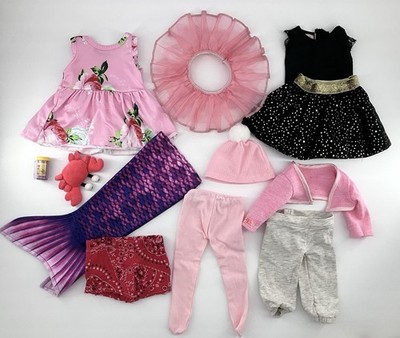NICE 18  Doll Clothes Lot Fits AG OG Ballet Dress Tutu Tights Shorts Mermaid Lot