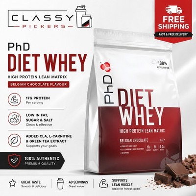 PhD Nutrition | Diet Whey Protein 1kg | Schokolade, Vanille, Erdbeere 08/2028