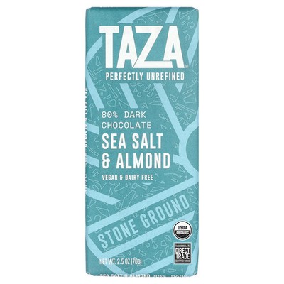 80% Dark Chocolate, Sea Salt & Almond, 2.5 oz (70 g)