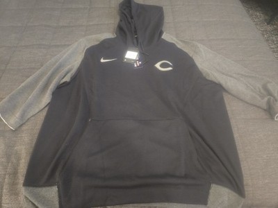 Cincinnati Reds Nike MLB Authentic Team Issued Hoodie Black/gray Size XXL