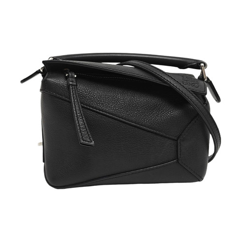 LOEWE Puzzle Handbags Leather Black Free Shipping | Duties Paid