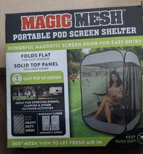 Magic Mesh Portable Pod Screen Shelter Pop Up Air Sport Camp Tent Magnetic Door