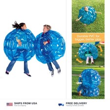Bumper Balls Wearable Bubble Suit 2 Pack Blue Vinyl Inflatable Body Bumpers