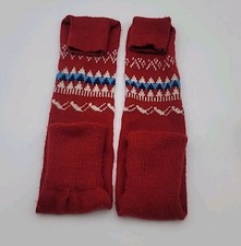 Women's Knit Multicolor Leg Warmers Red White Blue Some Flaws