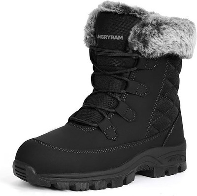 ANGRYRAM Winter Arbeitsstiefel für Damen rutschfest warm isoliert Schneestiefel Comforta