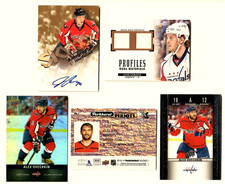 JOHN CARLSON 2012-13 FLEER RETRO AUTO, PORTFOLIO MATERIALS + OVECHKIN PERMITS ++