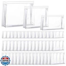 Xuniea 50 Pcs Mini Clear Makeup Bag Small Clear Zipper Pouch Travel Plastic C...