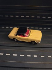 Aurora TJet 1965 Yellow Mustang Black Hardtop Thunderjet RARE NICE WOW SLOT CAR