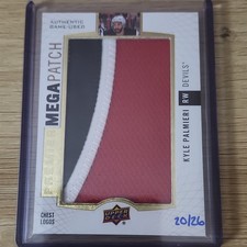 Upper Deck Premier 2017-18 Mega Patch Chest Logos Kyle Palmieri Devils 20/26