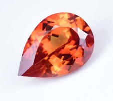 Flawless Natural Orange Fire Sapphire 5.20 Ct Pear Cut Certified Loose Gemstone