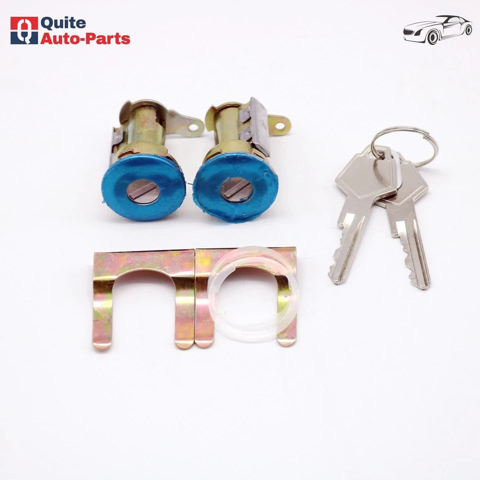 Se adapta a camioneta Dodge D100 D200 D300 1968-1974 2 piezas cilindro de bloqueo de puerta con llave Foto 3 de 4