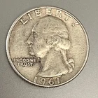 1961 - D WASHINGTON QUARTER 90% SILVER CIRCULATED  DENVER  MInt