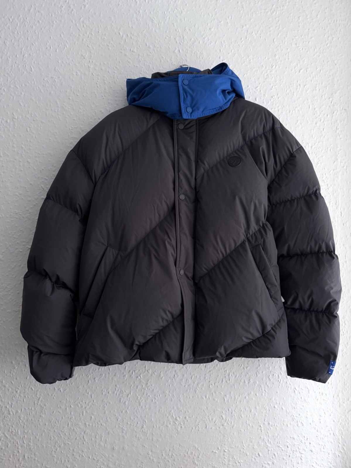 Men's ADER error x Zara Oversized Puffer Grey/Blue Jacket - Size M