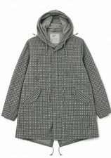 US Military Desert Night Camo Fishtail Parka Hooded Coat Medium Vintage 80s DNC