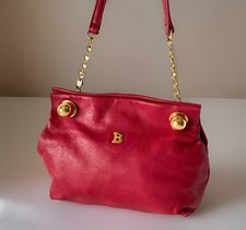 Authentic BALLY Mini Chain Shoulder  bag Red ...