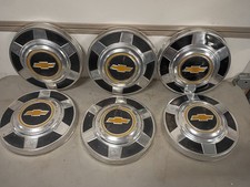 Vtg 6 1980-87 Chevy 34 Ton Truck Hubcaps Hub Cap Dog Dish 12 73-87