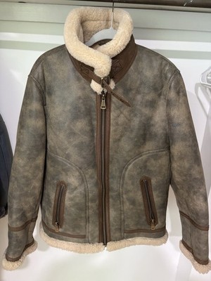 Denny & Dora B3 Bomber Jacket Genuine Sheepskin Shearling Aviator US L 52 EU