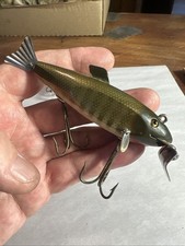 Creek Chub Fintail Shiner Wood Glass Eye Rare Vintage Lure Pike Finish WOW!!
