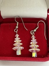 Crystal Christmas Tree Earrings AB Crystals