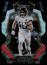 2022 Panini Select - Premier Level Chad Muma #146 Black & Red Prizm Die-Cut (RC)
