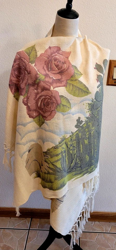 Virgen de Guadalupe Rebozo Religioso, chal, pashmina, bufanda, chal / envoltura Foto 4 de 4