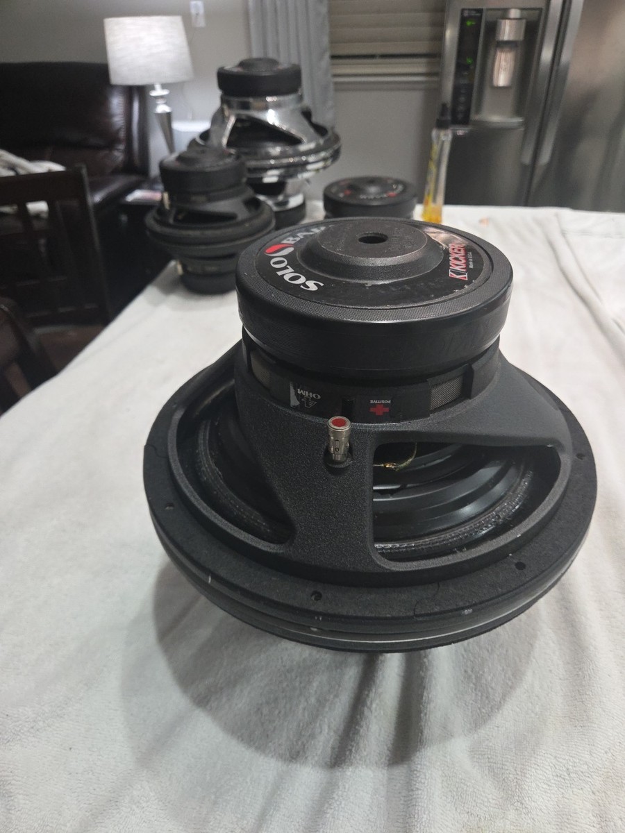 KICKER SOLO-BARIC S12D 4 OHM SUBWOOFER OLD SCHOOL USED (2) WORK