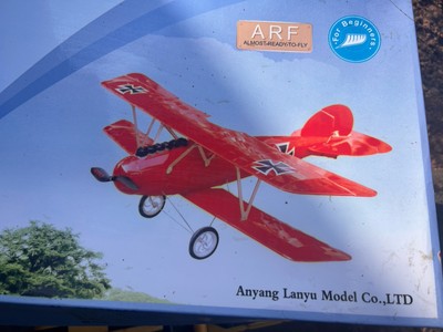 RC Flugzeug Albatross ARF  (rot)  835mm SpannweiteHolz bespannt, NEU